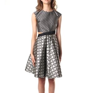 Ted Baker Cut Out Circle Dress Sz 0